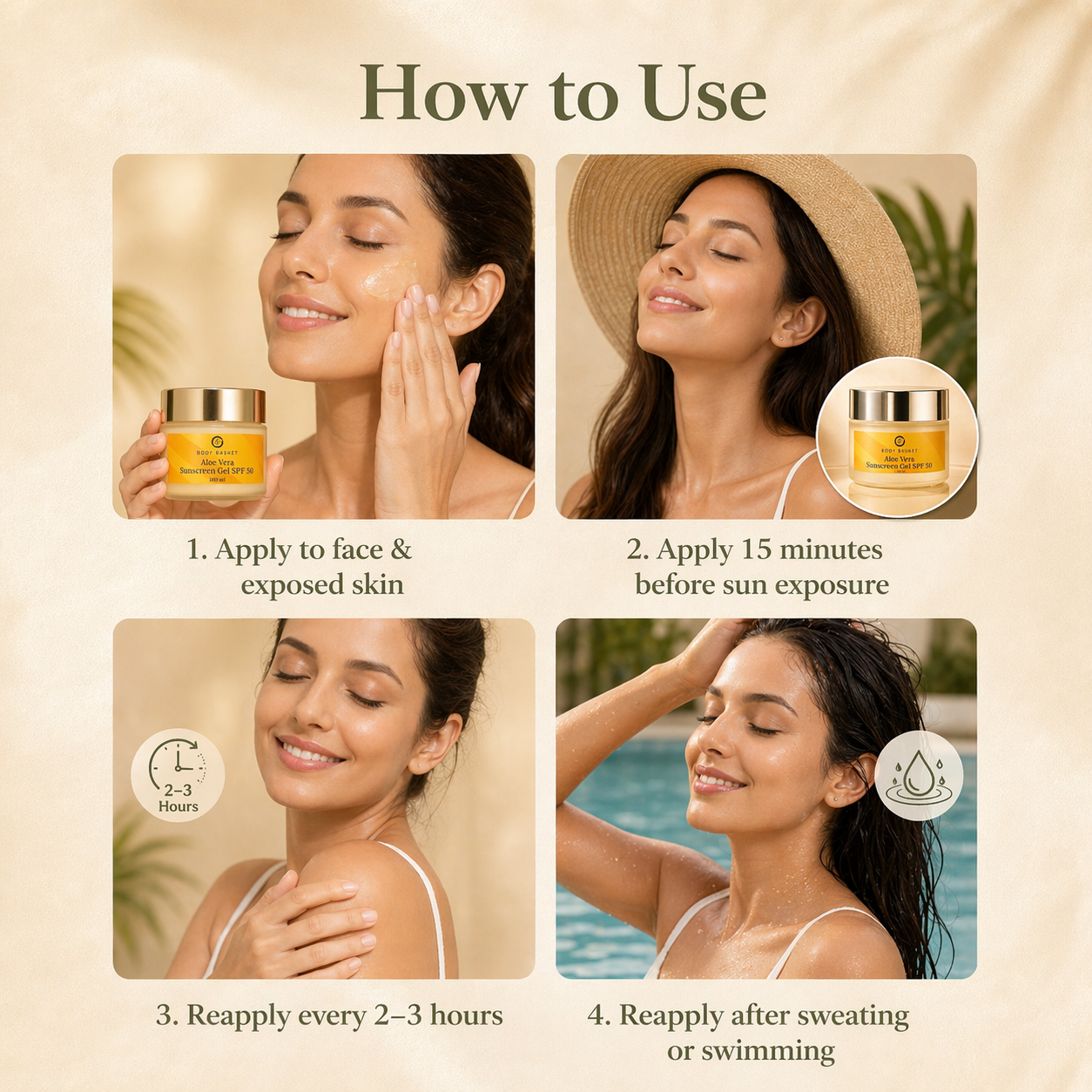 Aloe Vera Sunscreen Gel SPF 50 | 100 gm