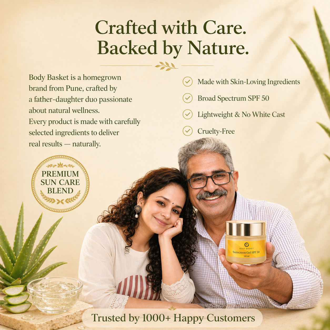 Aloe Vera Sunscreen Gel SPF 50 | 100 gm
