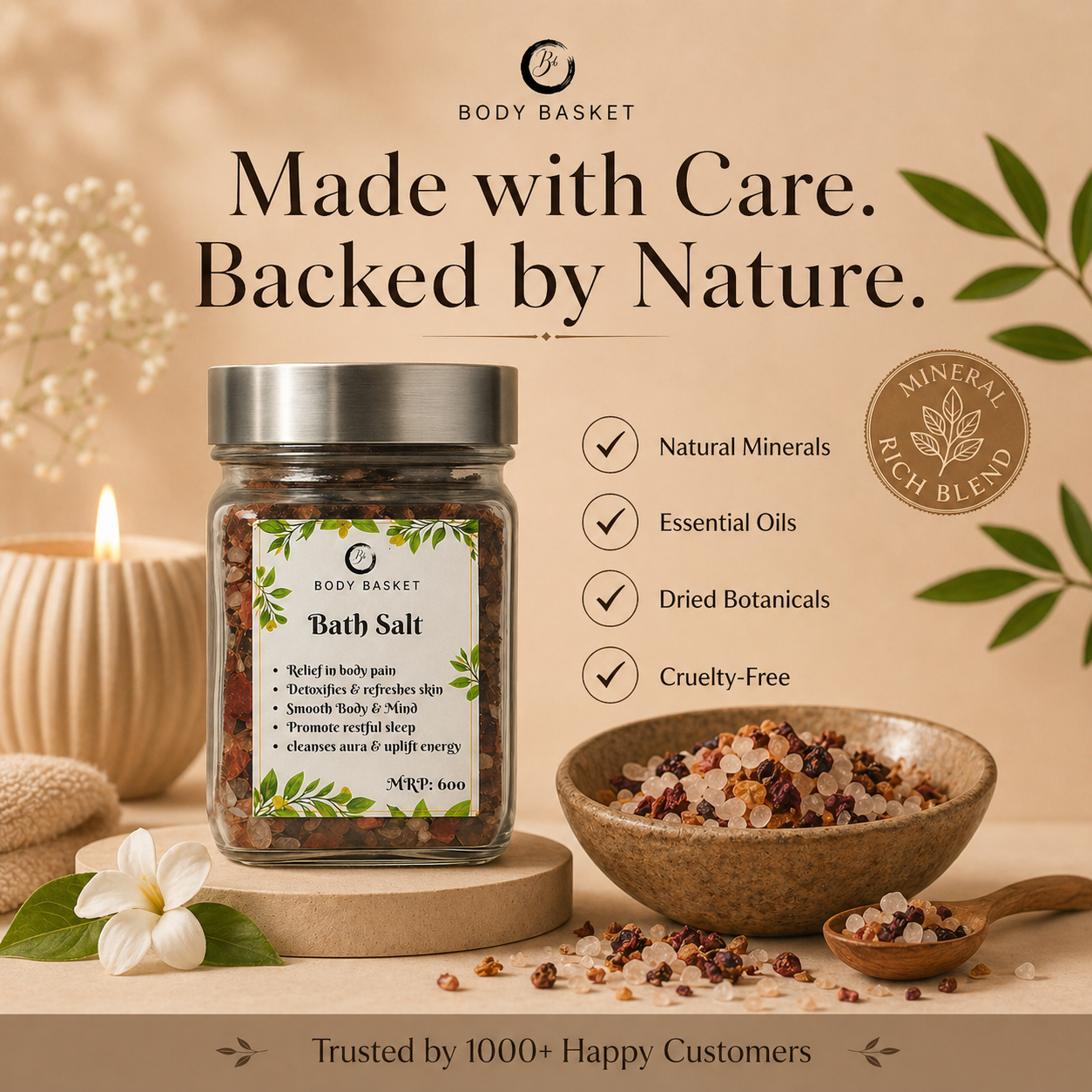 Relaxing Bath Salt for Stress Relief & Restful Sleep | 310 gm