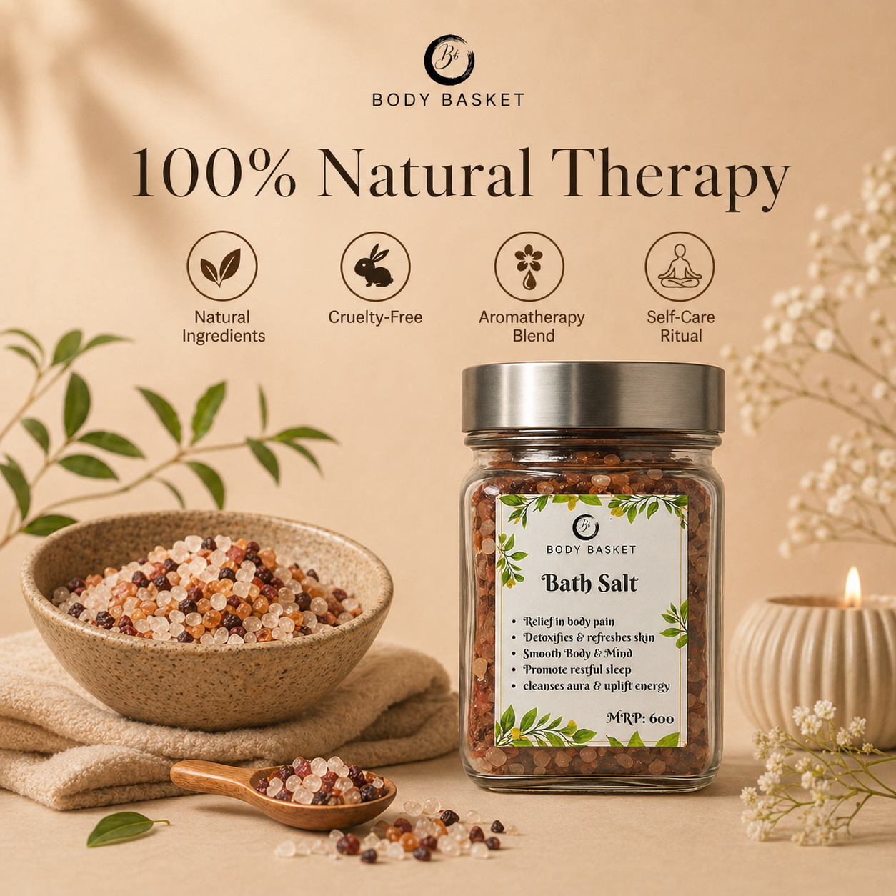 Relaxing Bath Salt for Stress Relief & Restful Sleep | 310 gm