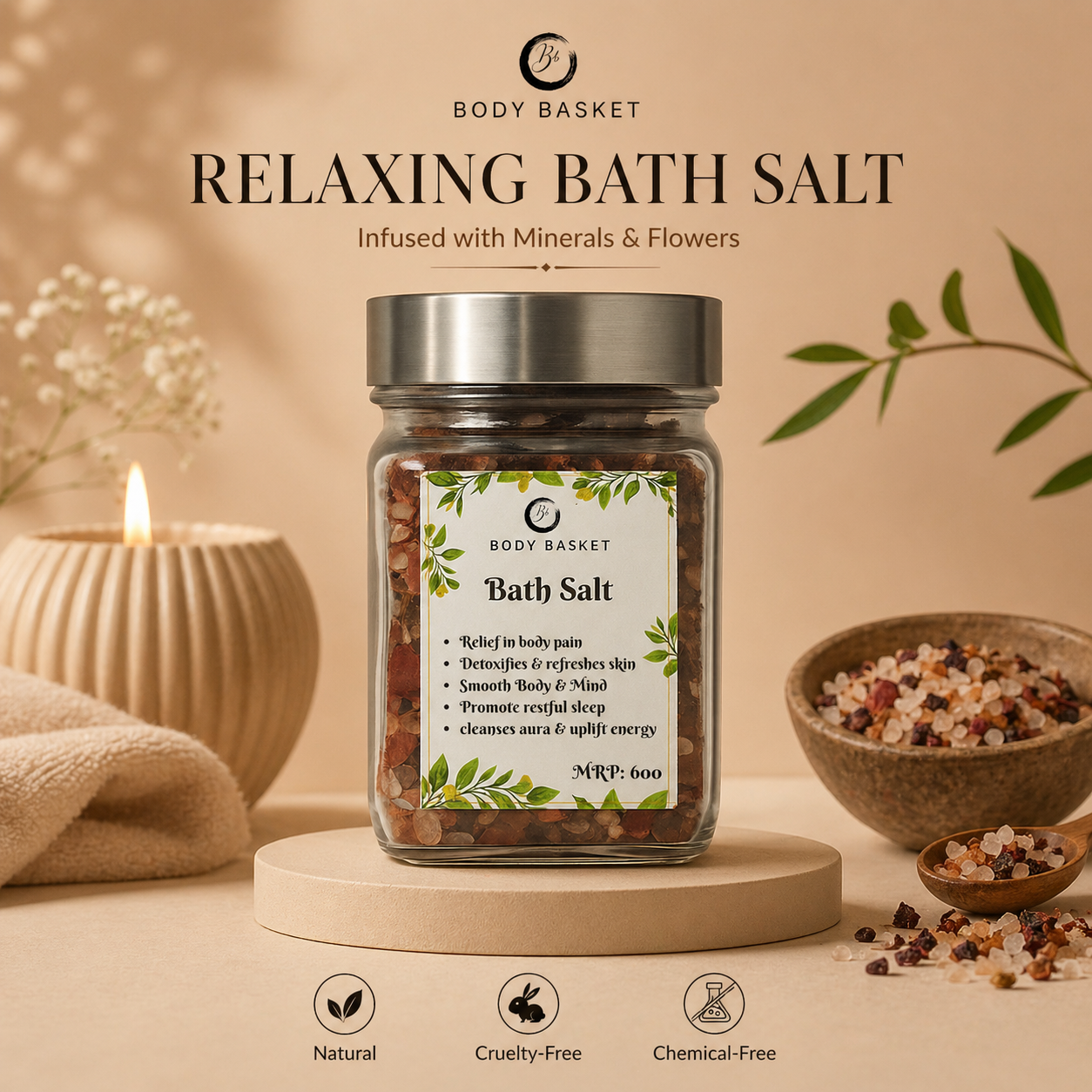 Relaxing Bath Salt for Stress Relief & Restful Sleep | 310 gm