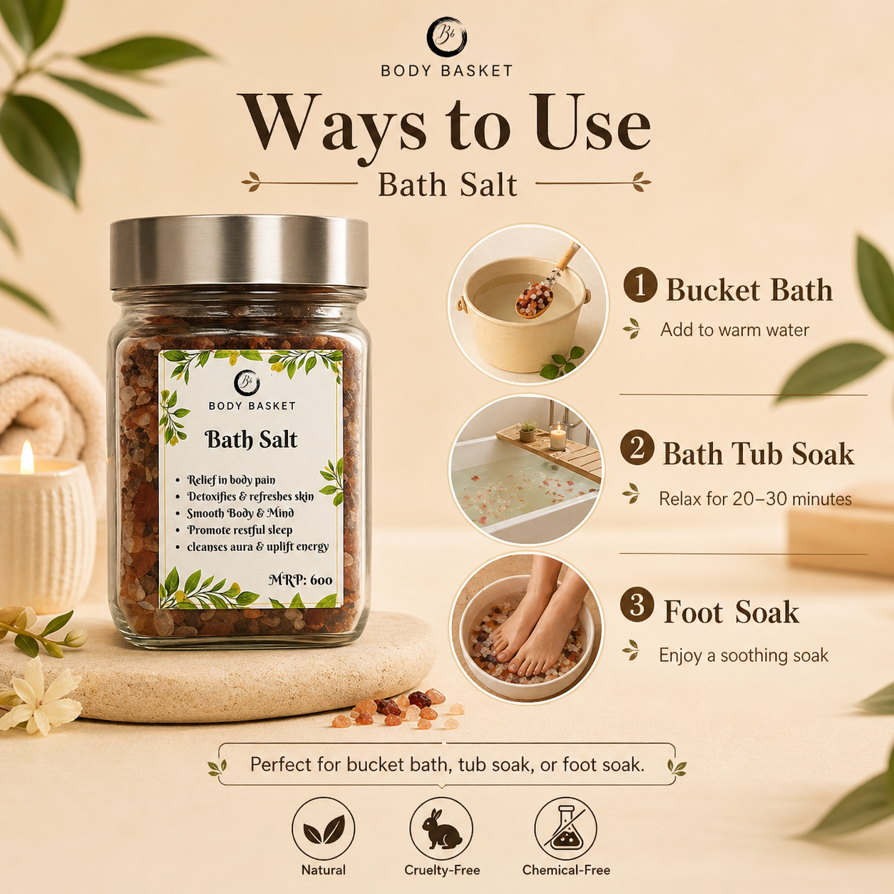 Relaxing Bath Salt for Stress Relief & Restful Sleep | 310 gm
